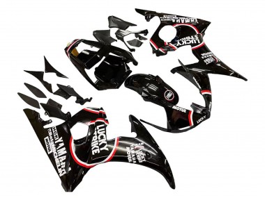 Carenado Moto Yamaha YZF R6S 2006-2009 - Negro Brillante Rojo Blanco Lucky Strike Motul