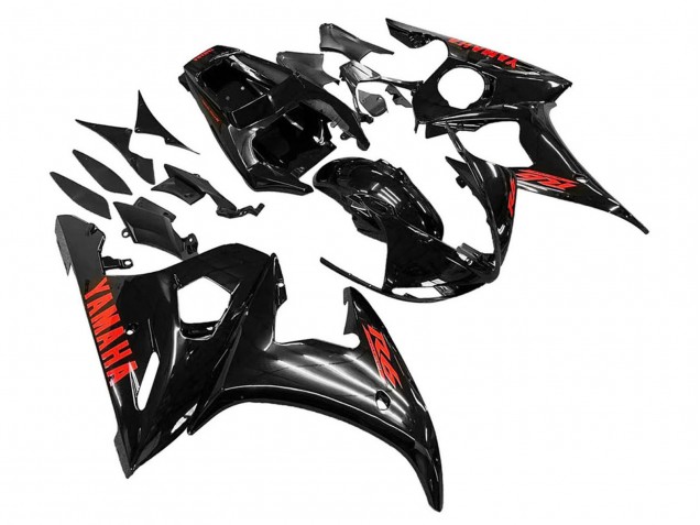Carenado Moto Yamaha YZF R6S 2006-2009 - Negro Brillante Rojo