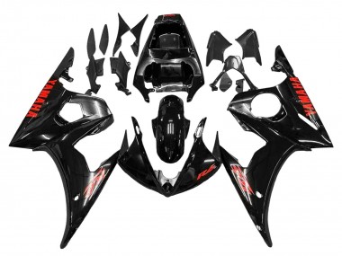 Carenado Moto Yamaha YZF R6S 2006-2009 - Negro Brillante Rojo