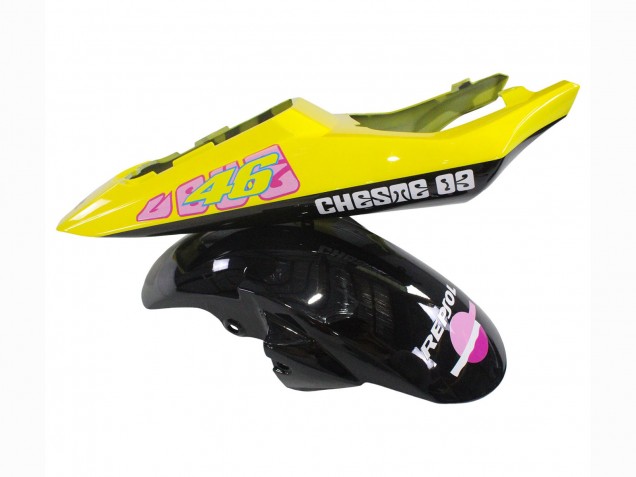 Carenado Moto Yamaha YZF R6S 2006-2009 - Amarillo Rosa Negro Brillante Rossi Repsol 46