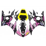Carenado Moto Yamaha YZF R6S 2006-2009 - Amarillo Rosa Negro Brillante Rossi Repsol 46