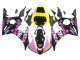 Carenado Moto Yamaha YZF R6S 2006-2009 - Amarillo Rosa Negro Brillante Rossi Repsol 46