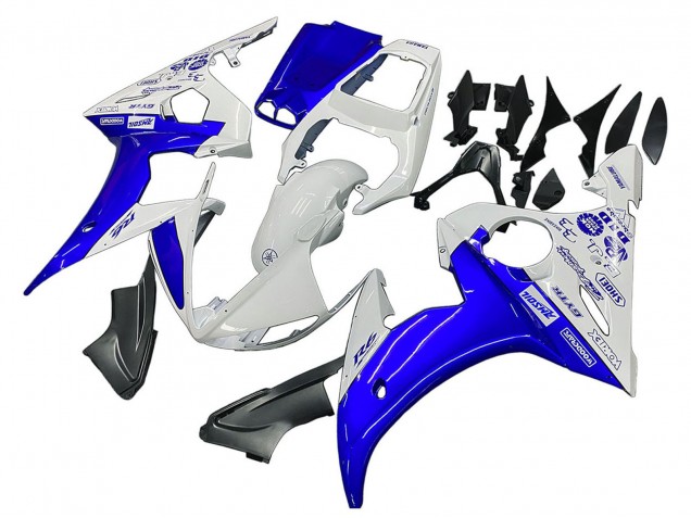 Carenado Moto Yamaha YZF R6S 2006-2009 - Blanco Azul GYTR