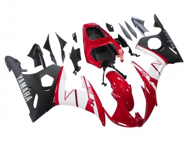 Carenado Moto Yamaha YZF R6S 2006-2009 - Rojo Blanco Negro Mate
