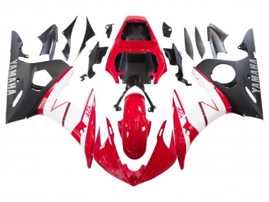 Carenado Moto Yamaha YZF R6S 2006-2009 - Rojo Blanco Negro Mate