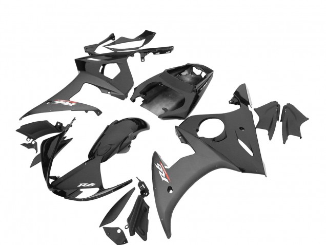 Carenado Moto Yamaha YZF R6S 2006-2009 - Negro Brillante Negro Mate