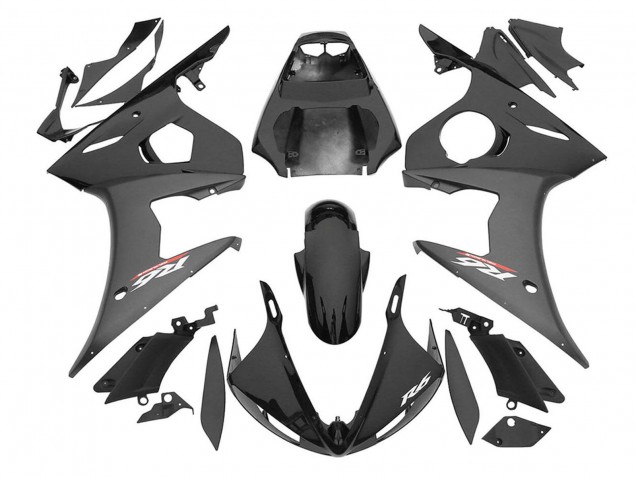 Carenado Moto Yamaha YZF R6S 2006-2009 - Negro Brillante Negro Mate
