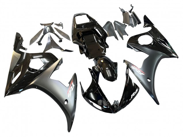 Carenado Moto Yamaha YZF R6S 2006-2009 - Negro Brillante Negro Mate Oro Camaleón