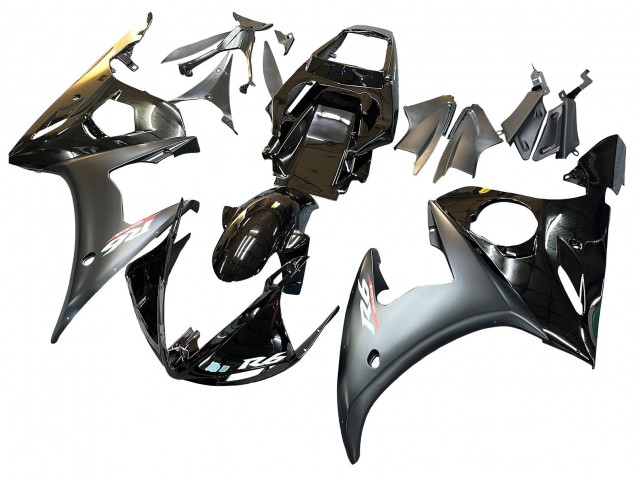 Carenado Moto Yamaha YZF R6S 2006-2009 - Negro Brillante Negro Mate Oro Camaleón