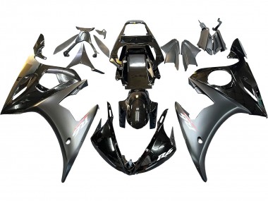 Carenado Moto Yamaha YZF R6S 2006-2009 - Negro Brillante Negro Mate Oro Camaleón