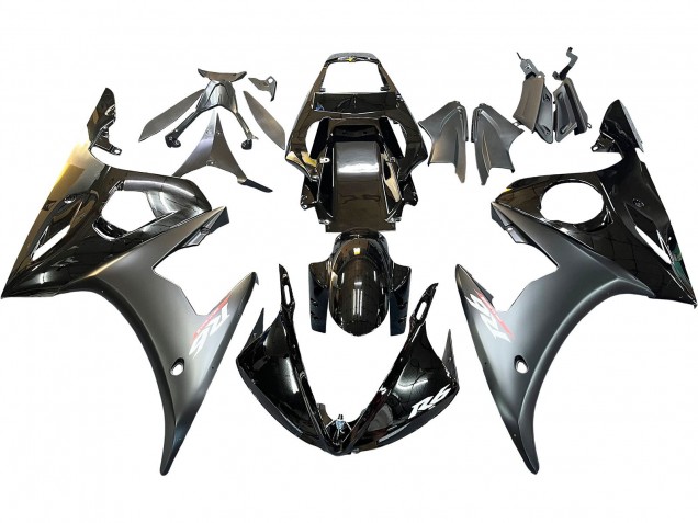 Carenado Moto Yamaha YZF R6S 2006-2009 - Negro Brillante Negro Mate Oro Camaleón