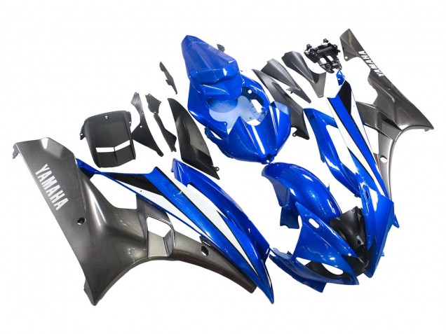 Carenado Moto Yamaha YZF 600 R6 2006-2007 - Azul Blanco Negro Brillante