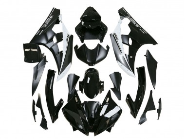 Carenado Moto Yamaha YZF 600 R6 2006-2007 - Negro Brillante Negro Mate Blanco Motul Michelin