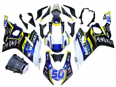Carenado Moto Yamaha YZF 600 R6 2017-2023 - Blanco Amarillo Azul
