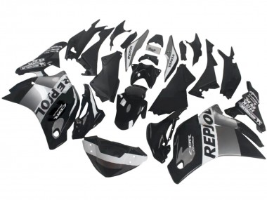 Carenado Moto Honda CBR250RR 2011-2015 - Plata Blanco Negro Brillante Repsol