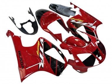 Carenado Moto Honda VTR1000 2000-2006 - Rojo Negro Raya Carrera