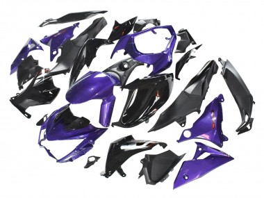 Carenado Moto Kawasaki Z1000 2014-2019 - Púrpura Negro Brillante Negro Mate