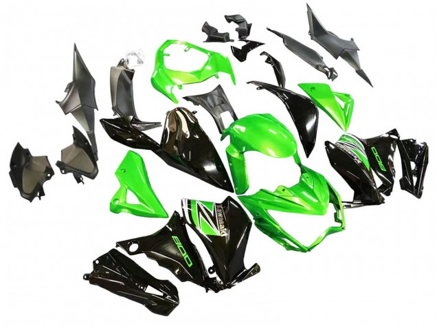 Carenado Moto Kawasaki Z800 2013-2018 - Verde Negro Brillante