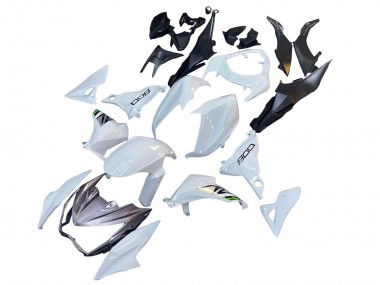 Carenado Moto Kawasaki Z800 2013-2018 - Blanco Verde Plata Negro
