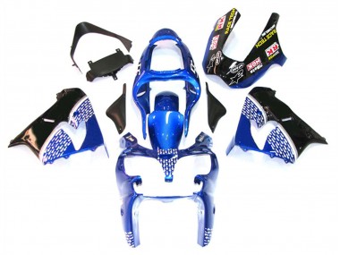 Carenado Moto Kawasaki ZX9R 2000-2001 - Azul Blanco Negro