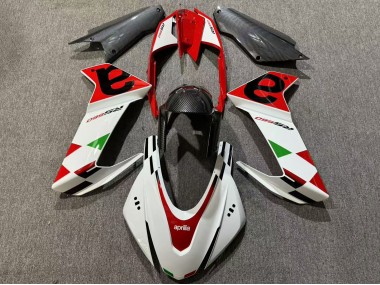 Carenado Moto Aprilia RS660 2020-2024 - Blanco Rojo Negro FibraCarbono Verde