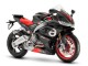 Carenado Moto Aprilia RS660 2020-2024 - Negro Mate Plata Rojo