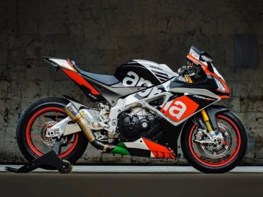 Carenado Moto Aprilia RSV4 1000 2009-2015 - Negro Mate Plata Rojo Verde