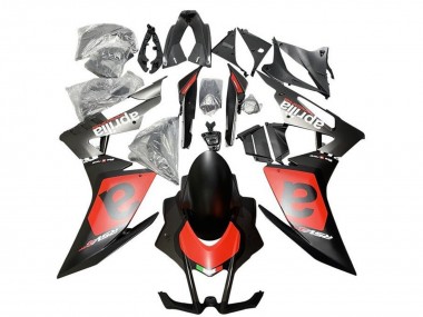 Carenado Moto Aprilia RSV4 1000 2009-2015 - Negro Mate Rojo Blanco