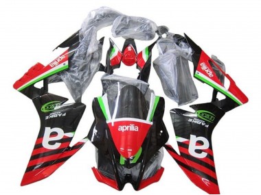 Carenado Moto Aprilia RSV4 1000 2009-2015 - Rojo Verde Negro Raya