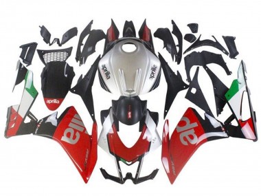 Carenado Moto Aprilia RSV4 1000 2009-2015 - Rojo Plata Negro Verde