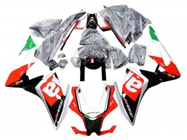 Carenado Moto Aprilia RSV4 1000 2009-2015 - Rojo Negro Plata Verde