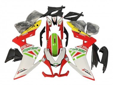 Carenado Moto Aprilia RSV4 1000 2009-2015 - Blanco Rojo Verde Amarillo