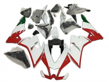 Carenado Moto Aprilia RSV4 1000 2009-2015 - Rojo Blanco Verde