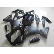 Carenado Moto Yamaha YZF R1 2009-2011 - Negro Brillante Negro Mate Oro Calcomanías