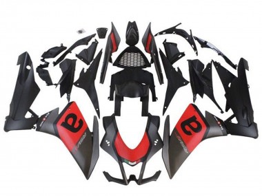 Carenado Moto Aprilia RSV4 1000 2009-2015 - Negro Mate Rojo