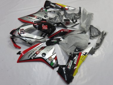 Carenado Moto Aprilia RSV4 1000 2009-2015 - Plata Rojo Negro Amarillo