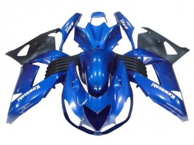 Carenado Moto Kawasaki ZX14R ZZR1400 2006-2011 - Azul Negro Blanco Calcomanía
