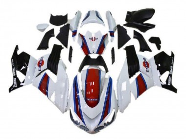 Carenado Moto Kawasaki ZX14R ZZR1400 2006-2011 - Blanco Rojo Azul Negro Martini