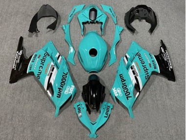 Carenado Moto Kawasaki EX300 2013-2024 - Azul Blanco Negro Supreme