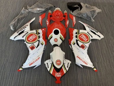 Carenado Moto Kawasaki EX300 2013-2024 - Blanco Rojo Lucky Strike