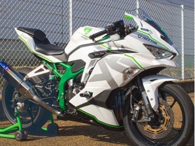 Carenado Moto Kawasaki ZX25R ZX-25R 2019-2025 - Blanco Plata Verde