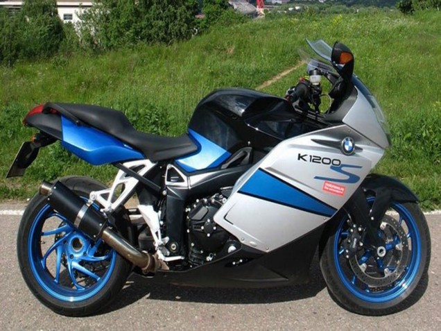 Carenado Moto BMW K1200S 2005-2010 - Plata Azul Negro
