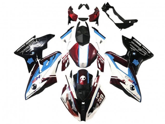 Carenados Moto BMW S1000RR 2017-2018 - Blanco Azul Rojo Negro Brillante