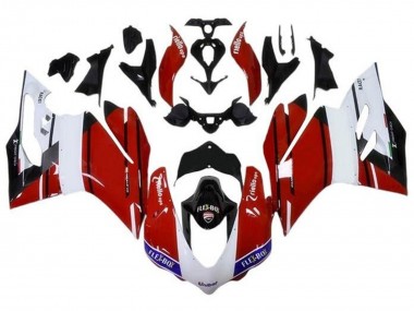 Carenado Moto Ducati 959/1299 2015-2020 - Blanco Rojo Azul Negro Brillante Unibat Flex-Box