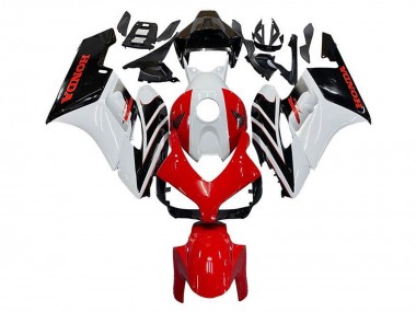 Carenados Moto Honda CBR1000RR 2004-2005 - Blanco Rojo Negro Brillante Raya