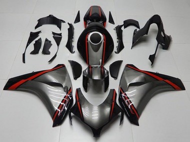 Carenado Moto Honda CBR1000RR 2008-2011 - Gris Rojo Negro Brillante Raya