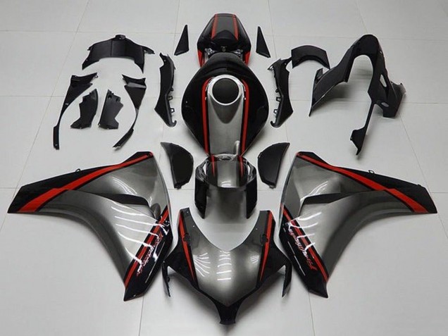 Carenado Moto Honda CBR1000RR 2008-2011 - Gris Rojo Negro Brillante Raya