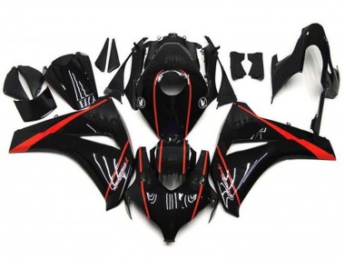 Carenado Moto Honda CBR1000RR 2008-2011 - Negro Brillante Rojo Raya