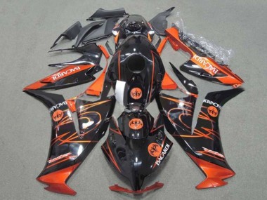 Carenado Moto Honda CBR1000RR 2012-2016 - Naranja Negro Brillante BACARDI