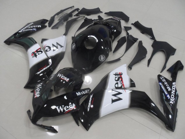 Carenado Moto Honda CBR1000RR 2012-2016 - Negro Brillante Blanco West